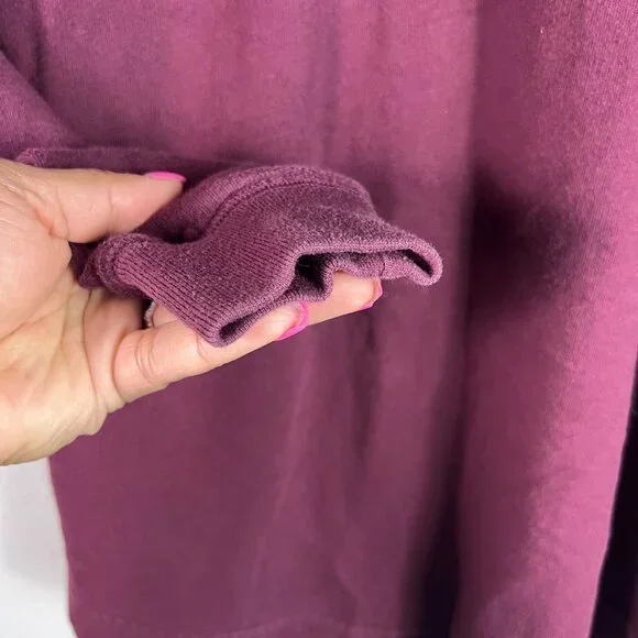 🟣🟣 Victoria's Secret Size Small Maroon Crew Neck Love Pink Sweatshirt Sweater - Picture 4 of 6